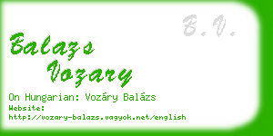 balazs vozary business card