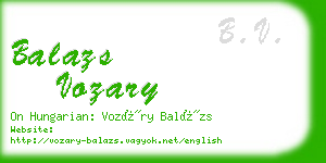 balazs vozary business card